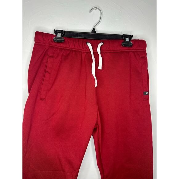 Zoo York Drawstring Jogger Sweatpants Size Medium Crimson Red Fleece - Picture 2 of 6